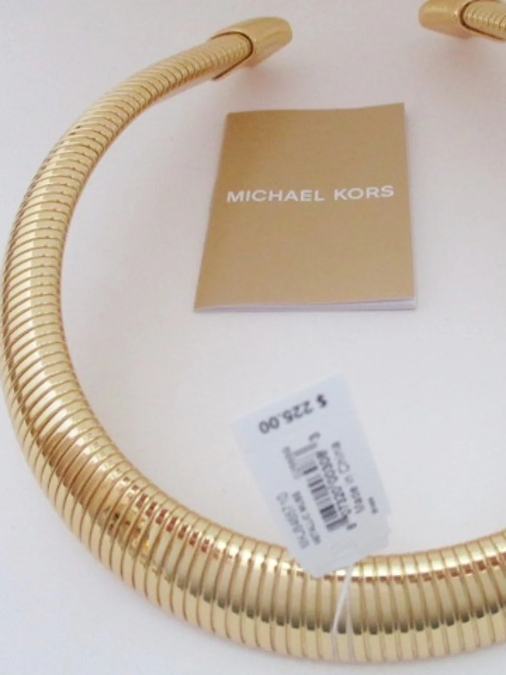 MICHAEL KORS - Metallic Muse Brass Gold-Plated Necklace - MKJ8465710